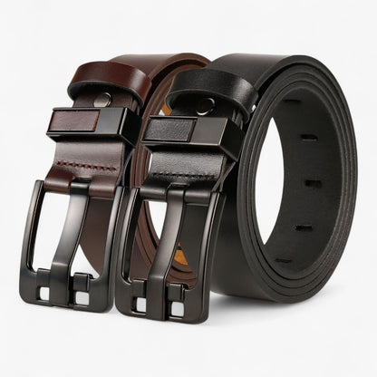 Skanto | Men's Cowhide Leather Belt with Adjustable Buckle for Any Occasion