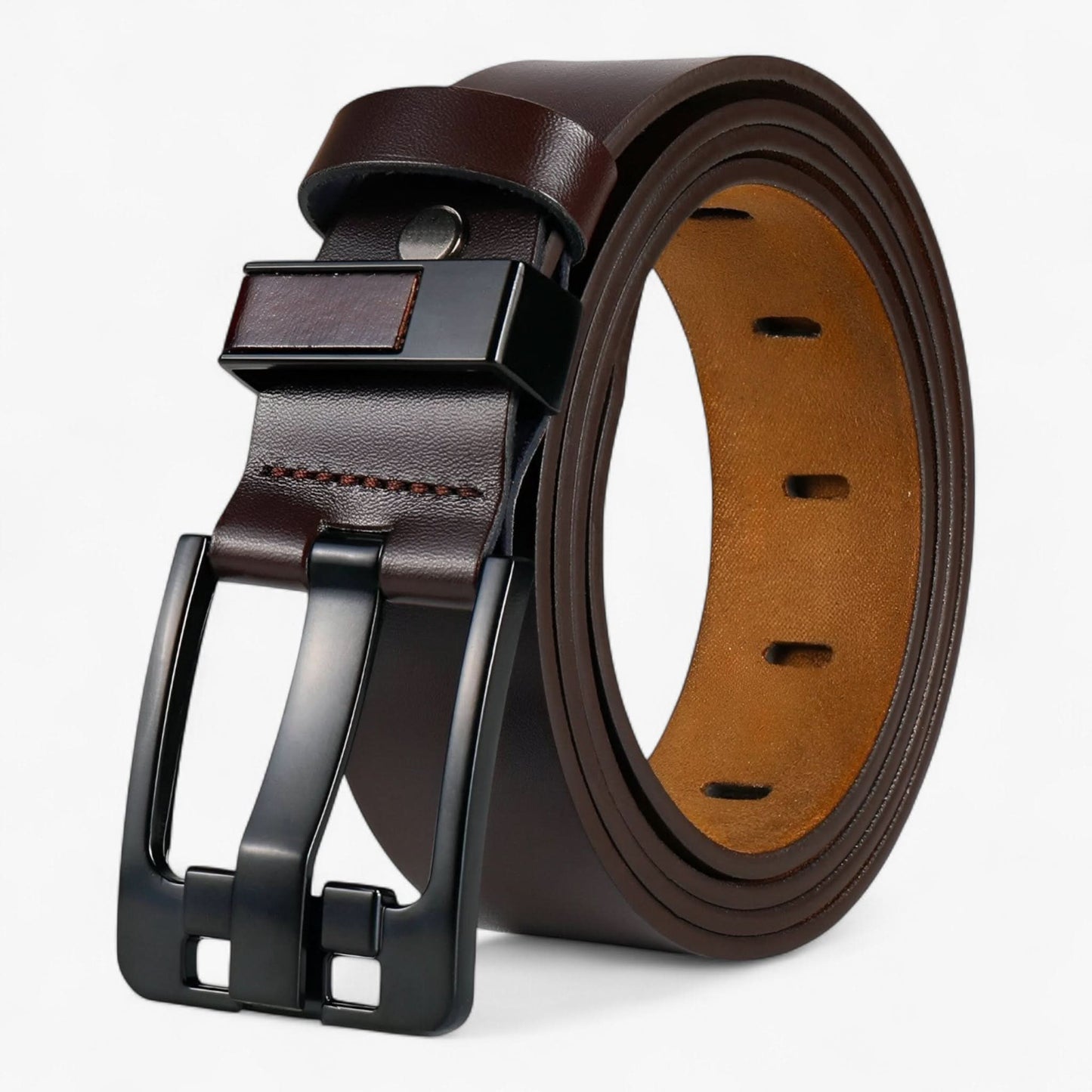Skanto | Men's Cowhide Leather Belt with Adjustable Buckle for Any Occasion