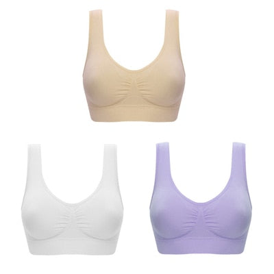 Skanto | Verdi Pack 3-Pack Seamless Push Up Bra Wireless Lingerie