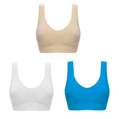 Skanto | Verdi Pack 3-Pack Seamless Push Up Bra Wireless Lingerie