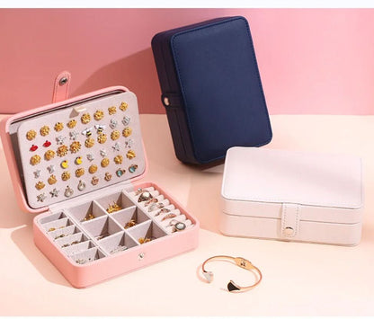 Skanto | Elegant Leather Jewelry Box for Rings & Earrings