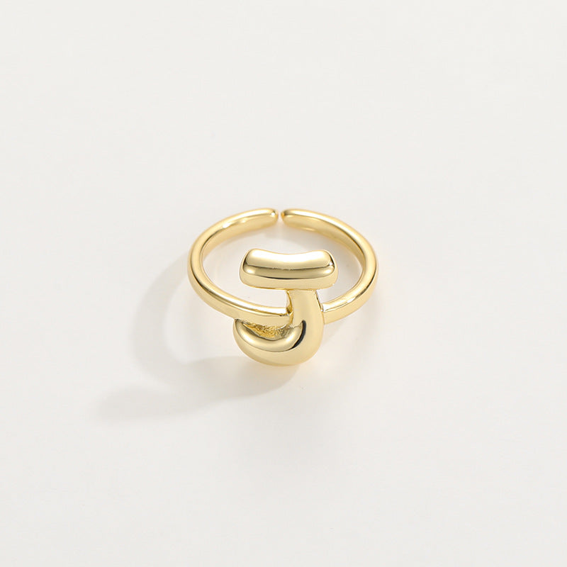 BowLift | Cute Bubble Letter Initial Ring