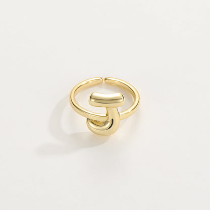 BowLift | Cute Bubble Letter Initial Ring
