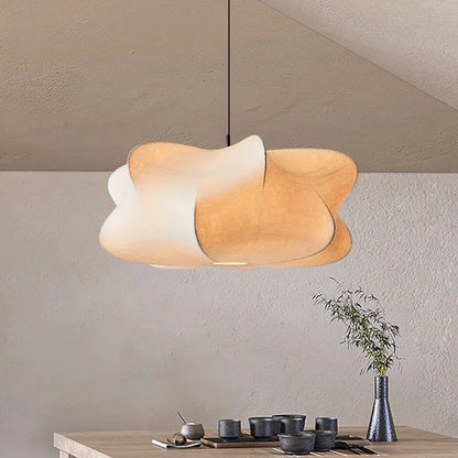 BowLift | Japanese Silk Pendant Lamp in Wabi Sabi Style - Sana