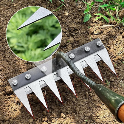Skanto | Garden Tooth Expert – Versatile Carbon Steel Rake for Precision Work