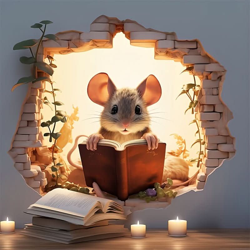 Kalsten | DecoraMice 3D Cartoon Wall Stickers | Adorable Mouse Wall Stickers for Children's Rooms and Living Space Decoration
