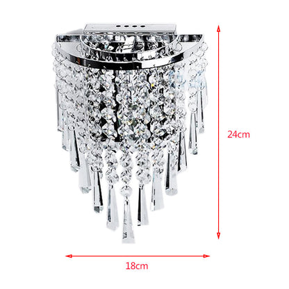 BowLift | Modern Chrome Crystal Drop Wall Lamps