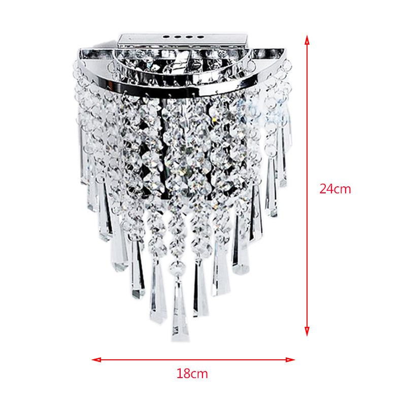 Skanto | Modern Chrome Crystal Drop Wall Lamps