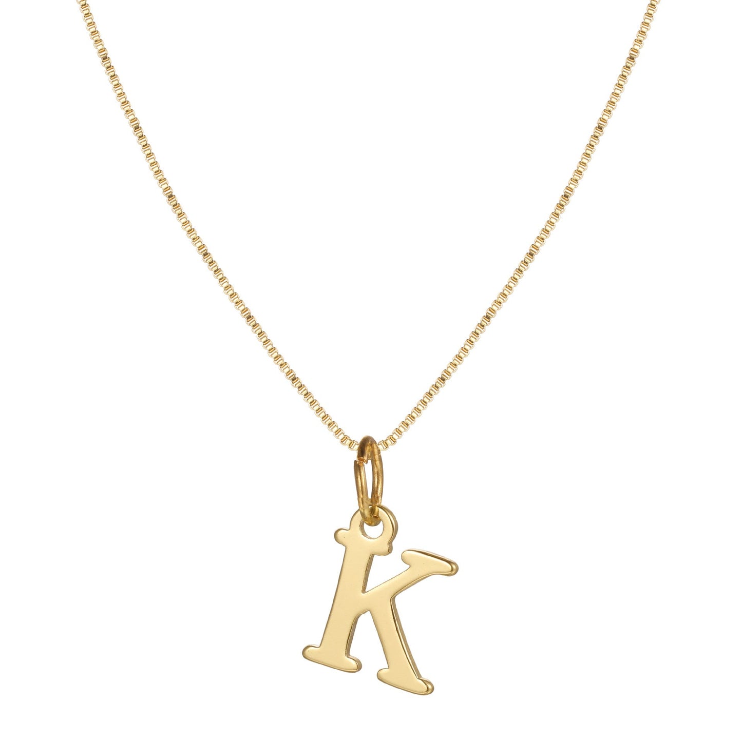 Skanto | 14k Minimal Serif Initial Necklace