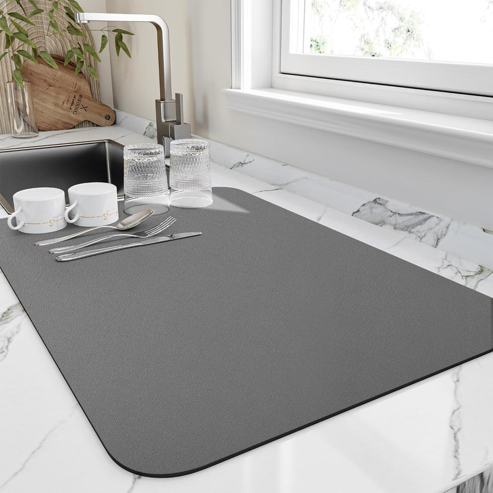 BowLift | Quick-Dry Kitchen Draining Mat – Ultra Absorbent & Hygienic Diatomite Dish Mat