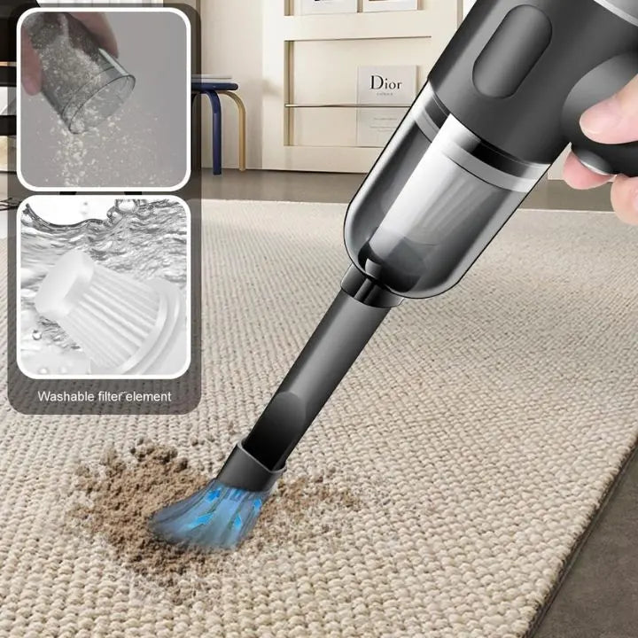 Cordless 3-in-1 Mini Vacuum Cleaner – Vacuuming, Blowing & Brushing all in one