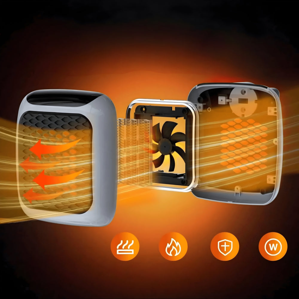 Skanto | WarmiWall Ceramic Wall Heater – Energy-Saving Mini Radiator with Thermostat