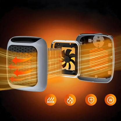 Skanto | WarmiWall Ceramic Wall Heater – Energy-Saving Mini Radiator with Thermostat