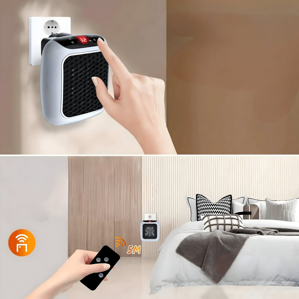 Skanto | WarmiWall Ceramic Wall Heater – Energy-Saving Mini Radiator with Thermostat