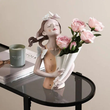 BowLift | Ceramic vase Butterfly girl – Elegant & modern flower vase