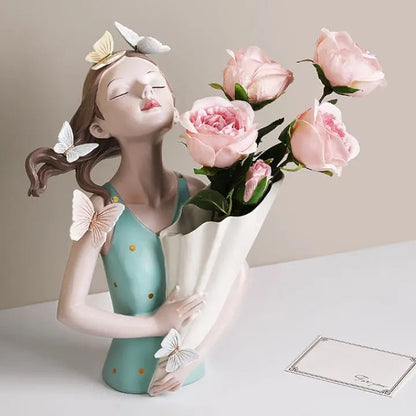 BowLift | Ceramic vase Butterfly girl – Elegant & modern flower vase