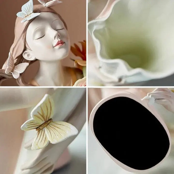 BowLift | Ceramic vase Butterfly girl – Elegant & modern flower vase