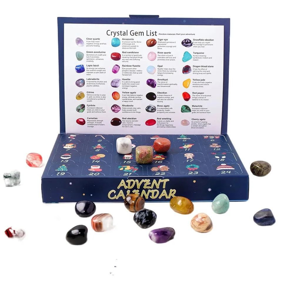 Skanto | GemNova Crystal Advent Calendar – 24-Day Calendar with Natural Stones & Magical Look