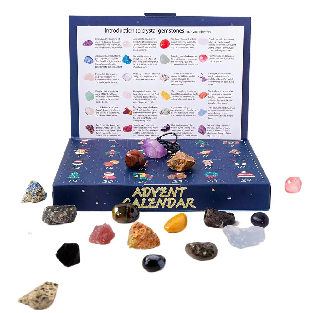 Skanto | GemNova Crystal Advent Calendar – 24-Day Calendar with Natural Stones & Magical Look