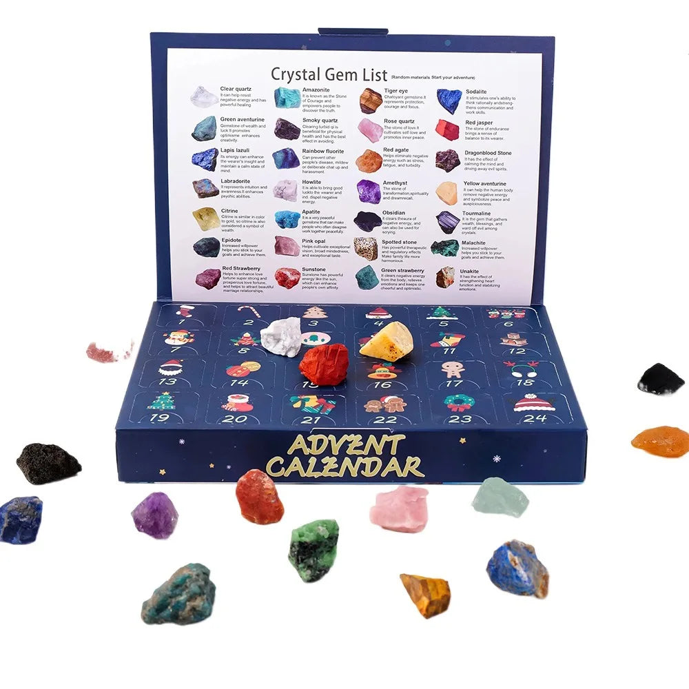 Skanto | GemNova Crystal Advent Calendar – 24-Day Calendar with Natural Stones & Magical Look