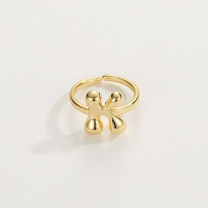 BowLift | Cute Bubble Letter Initial Ring