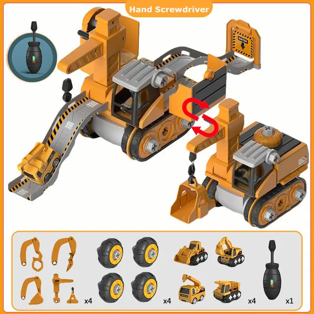 Skanto | Constructo Build & Play Vehicle Set – Educational Toy for Kids (120+ Pieces)