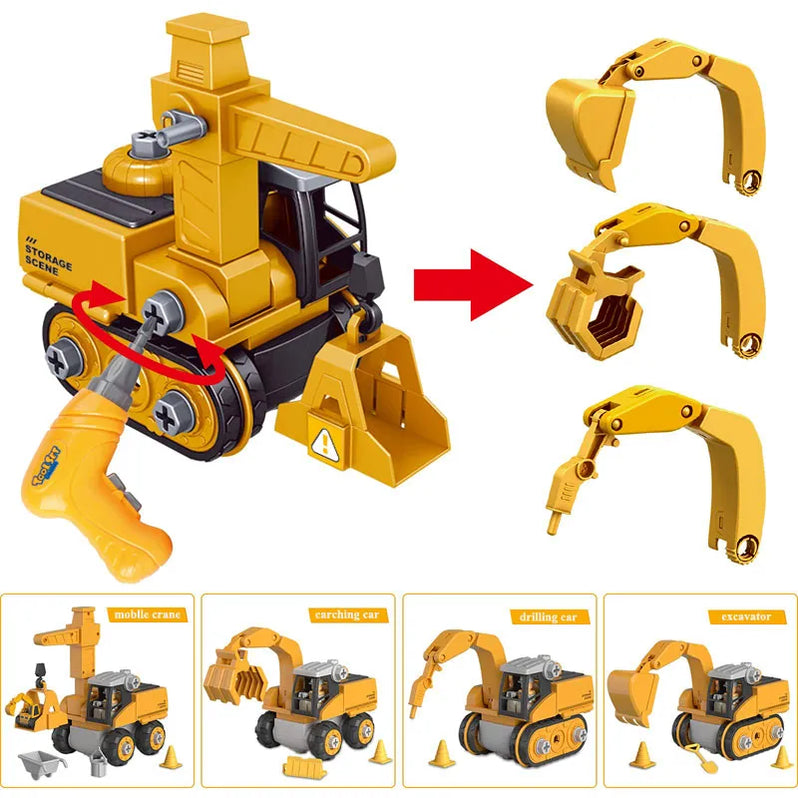 Skanto | Constructo Build & Play Vehicle Set – Educational Toy for Kids (120+ Pieces)