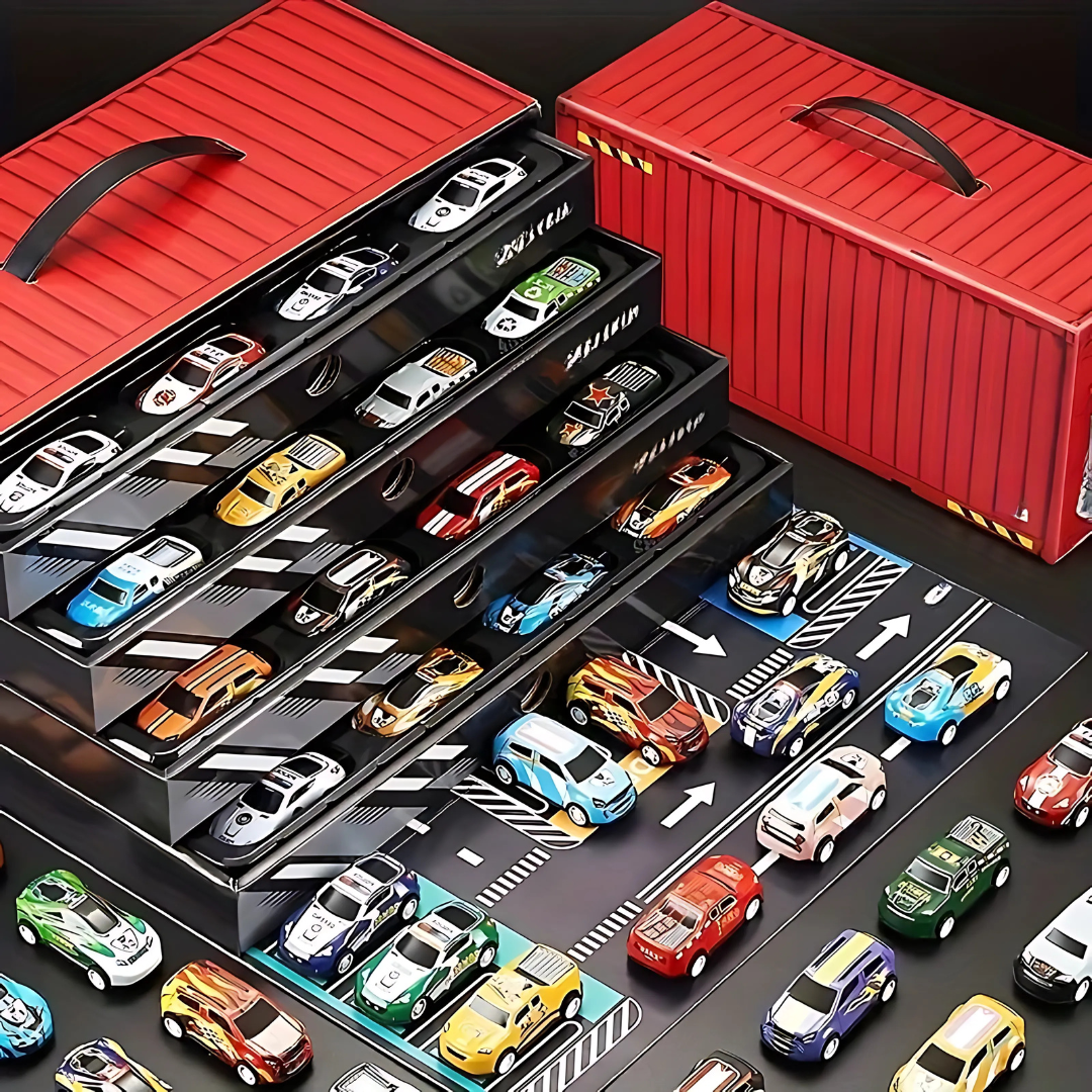 BowLift | Kids Diecast Car Track Garage Playset