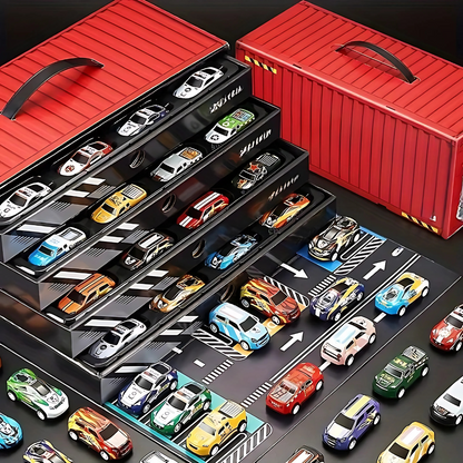 BowLift | Kids Diecast Car Track Garage Playset