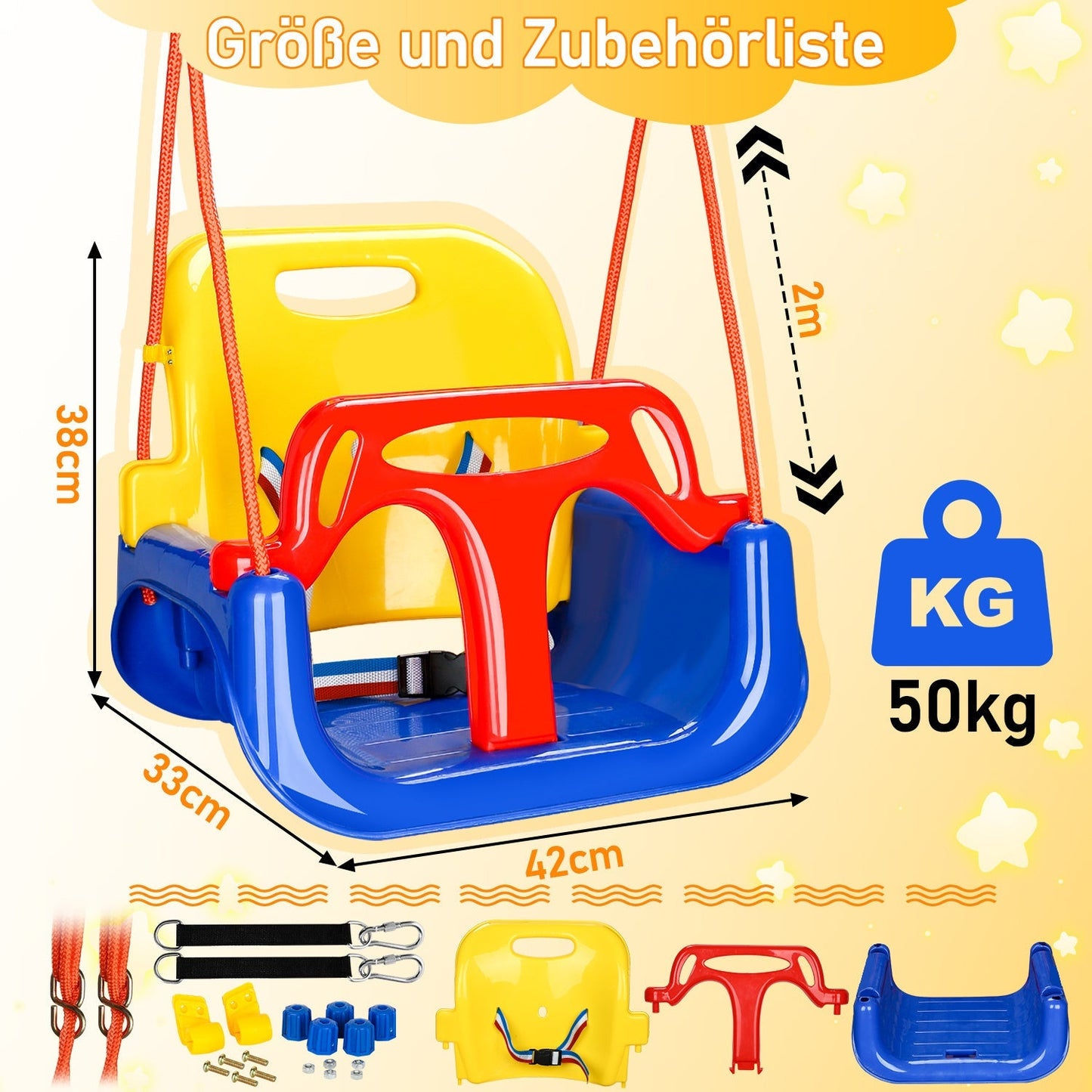 Children's swing Baby swing 3 in 1 | Brehn