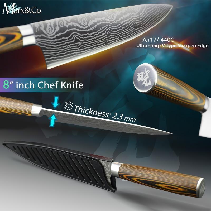 Skanto | Japanese Professional Chef's Knife 8-inch High-Carbon Stainless Steel
