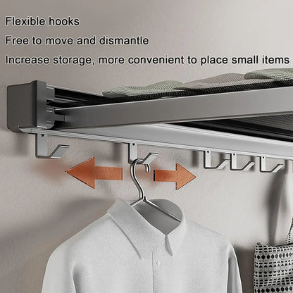 BowLift | Foldable wall shelf for laundry – space-saving with double drying area