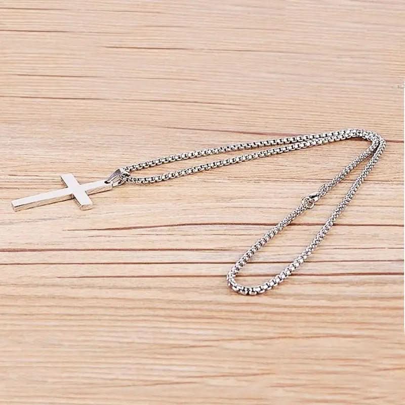 Kalsten | Classic men's necklace with stainless steel cross pendant