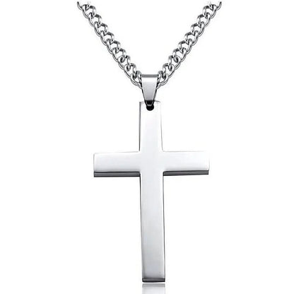 Skanto | Classic Men's Necklace with Cross Pendant in Stainless Steel