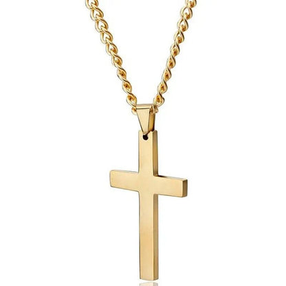 Kalsten | Classic men's necklace with stainless steel cross pendant