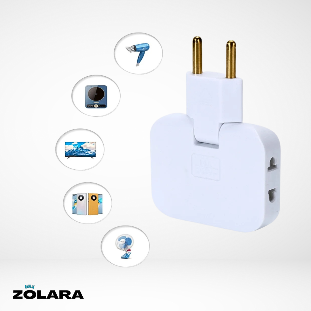 Rotatable EU Plug Adapter | Power Strips Eco (EU) | Karnz