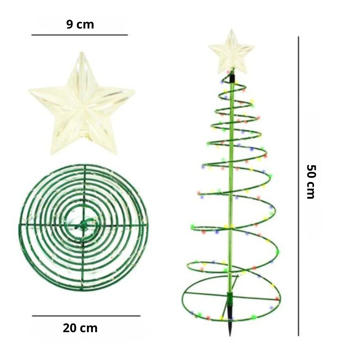 Skanto | SolarGlow Christmas Tree – Wireless LED Outdoor Lighting Powered by Solar Energy
