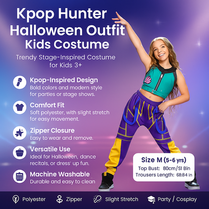 Skanto | Kpop Hunter Halloween Costume for Kids