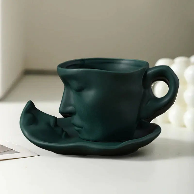 BowLift | Creative Ceramic Kiss Coffee Mug with Face Design