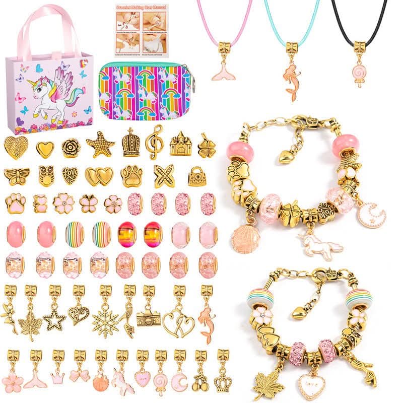 Skanto | Creative Bracelet Making Kit for Girls with Sparkly Charms