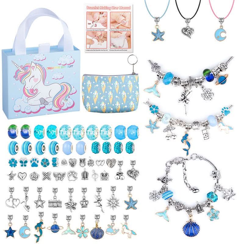 Skanto | Creative Bracelet Making Kit for Girls with Sparkly Charms