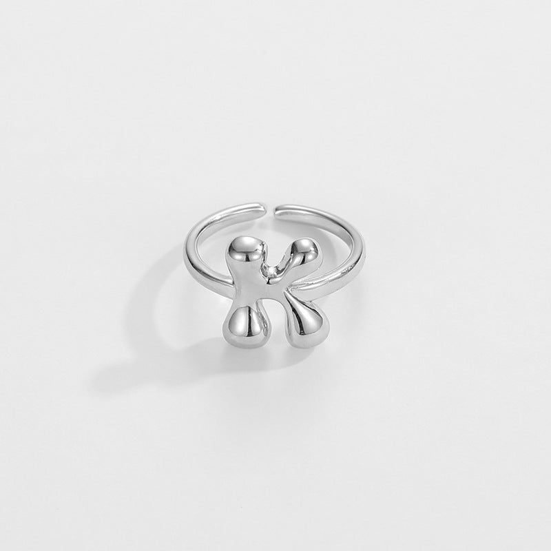 BowLift | Cute Bubble Letter Initial Ring