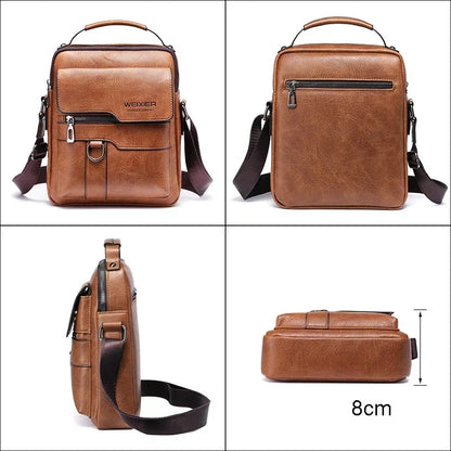 Skanto | Men's Genuine Leather Shoulder Bag | Durable, Adjustable Strap & Ideal for Work or Leisure