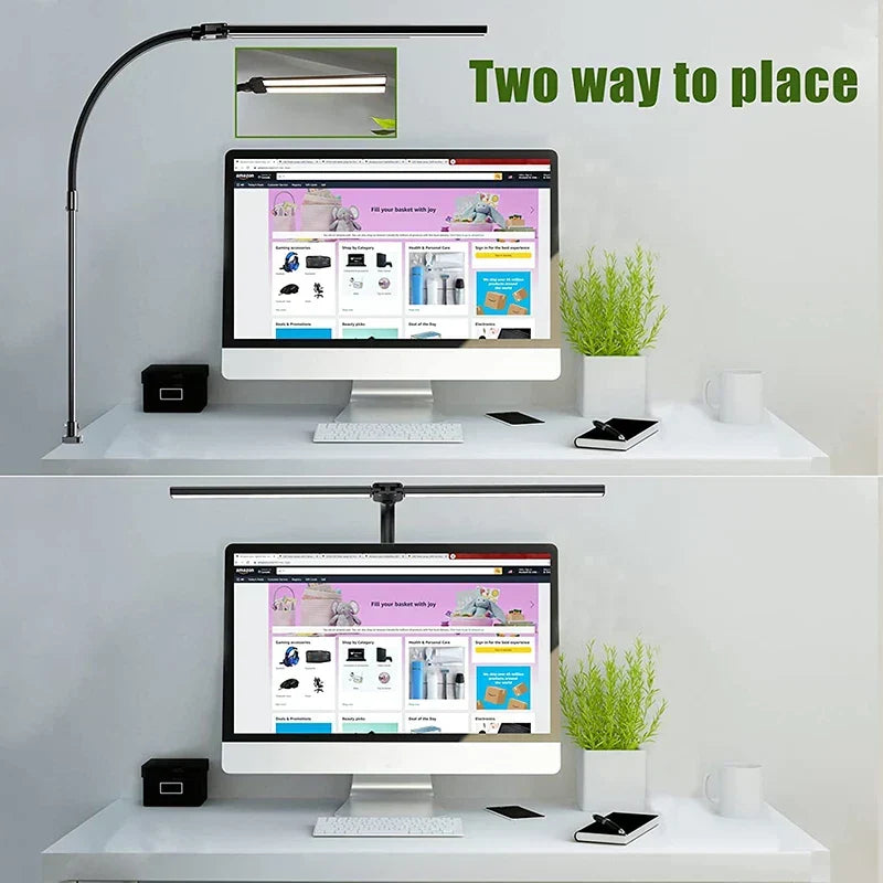 Skanto | DeskLight - Modern Double-Head LED Desk Lamp, Stylish Office Lighting
