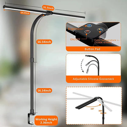 Skanto | DeskLight - Modern Double-Head LED Desk Lamp, Stylish Office Lighting