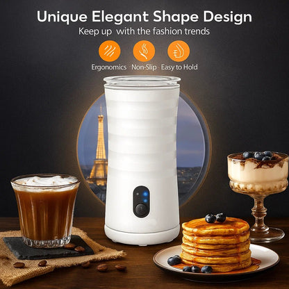 Skanto | 4-in-1 Milk Frother & Steamer for Barista-Quality Coffee