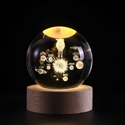 BowLift | SolarSphere – Crystal Solar System with LED Lighting | Educational & Decorative Gift