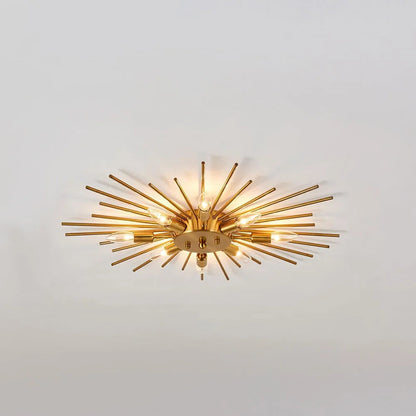 Ceiling Light Industrial Metal 27.6 in Indoor Living Room Dining Area Fixture Multi Bulb | Kalsten