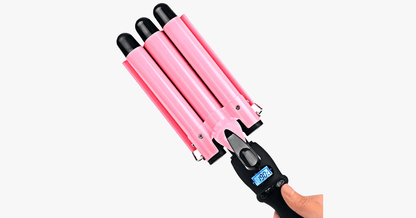 BowLift | Salon Quality Triple Barrel Curling Iron, Perfect Quick Curls Deep Waves