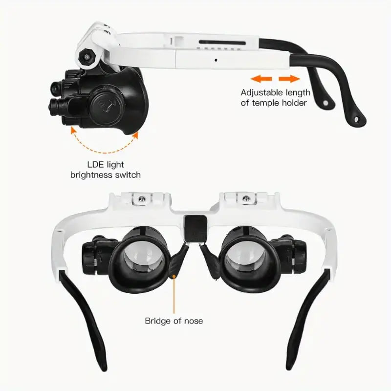LED Magnifying Glass - Hands-Free Precision with Adjustable Zoom